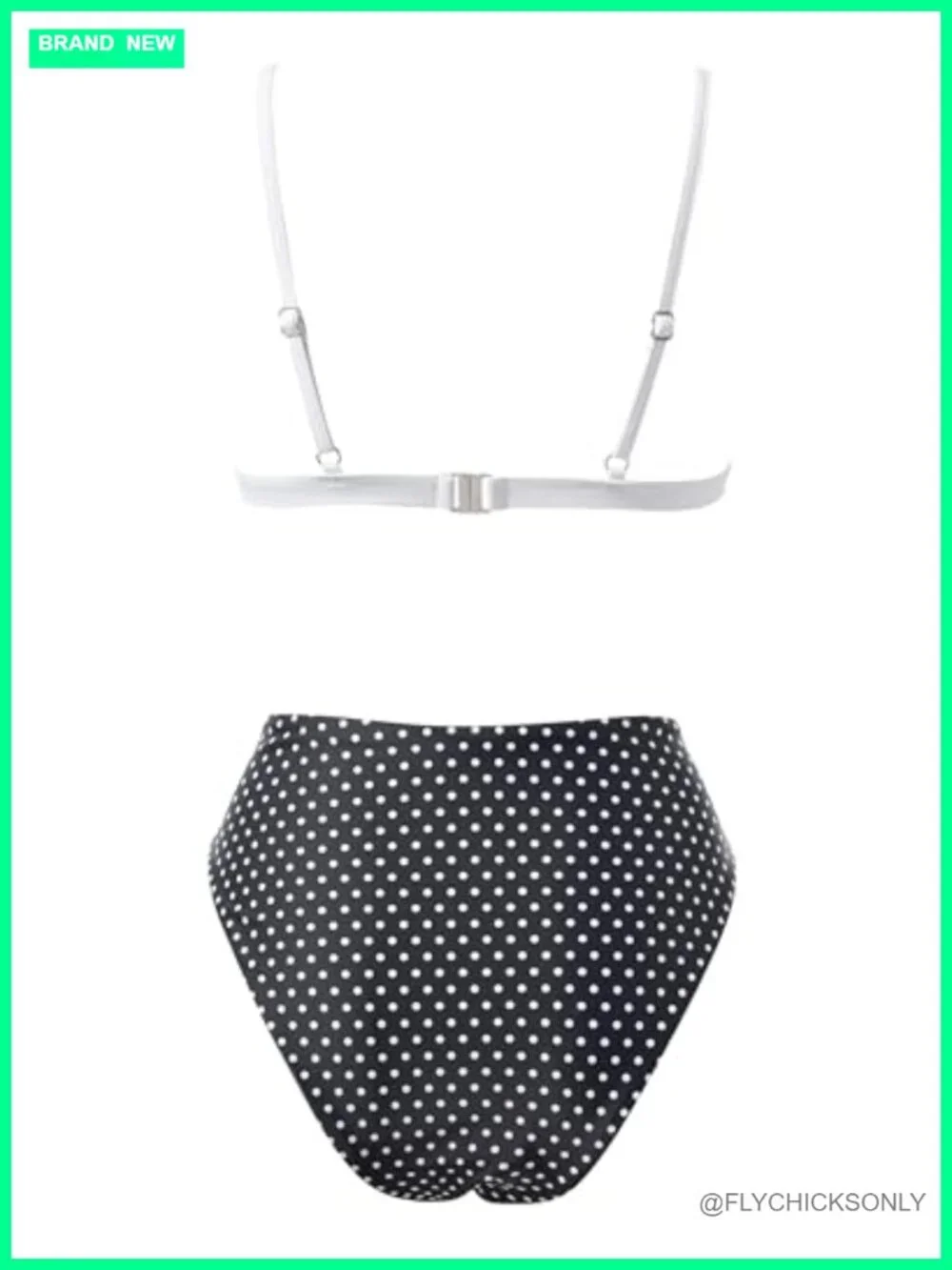 Women's Triangle High Cut Bikini Set High Waisted Tummy Control 2 Piece Swimwear